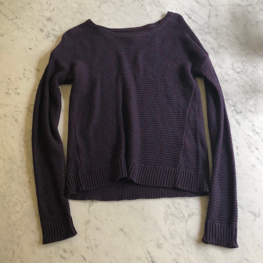 purple long sleeve sweater